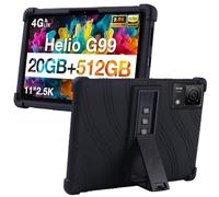 MEMELOKA Coque pour DOOGEE T40/T30 Pro/T30 Ultra/T30S/T30SE, Étui de Protection Antichoc en Silicone Souple avec Réglable Support[Anti-Rayures][Antidérapante], Noir