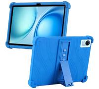 MEMELOKA Coque pour DOOGEE Tab G5 10 Pouces, Étui de Protection Antichoc en Silicone Souple avec Réglable Support[Anti-Rayures][Antidérapante], Bleu