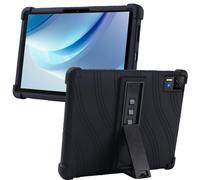 MEMELOKA Coque pour DOOGEE U13 13 Pouces, Étui de Protection Antichoc en Silicone Souple avec Réglable Support[Anti-Rayures][Antidérapante], Noir