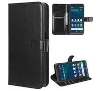 MEMELOKA Coque pour Doro 8050/8050 Plus, TPU Antichoc Interne et Premium Flip PU Étui de Protection avec Emplacements Cartes[Fermeture Magnétique][Fonction Support] - Noir