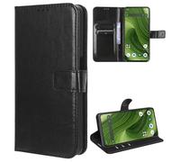 MEMELOKA Coque pour Fairphone 6/Fairphone 6+, TPU Antichoc Interne et Premium Flip PU Étui de Protection avec Emplacements Cartes[Fermeture Magnétique][Fonction Support] - Noir