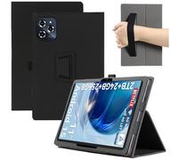 MEMELOKA Coque pour KINGRID W90/KINGRID T90/TABWEE W90/TABWEE T90 11 Pouces, Léger et Mince en Cuir PU Étui Housse de Protection avec Dragonne[Fonction Support], Noir
