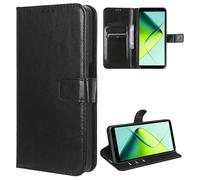 MEMELOKA Coque pour OUKITEL G5, TPU Antichoc Interne et Premium Flip PU Étui de Protection avec Emplacements Cartes[Fermeture Magnétique][Fonction Support] - Noir