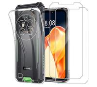 MEMELOKA Coque pour OUKITEL WP28E/WP28/WP28S + 2 Pièces Verre Trempé, Ultra Mince Housse de Protection TPU Souple[Anti-Rayures][Anti-Jaunissement] Etui pour OUKITEL WP28S - Transparente