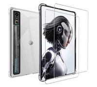 MEMELOKA Coque pour Redmagic Astra Gaming Tablet 9.06 Pouces + 2 Pièces Verre Trempé, Anti-Rayures TPU Flexible Transparent avec Coin Renforcé, Antichoc Étui de Protection