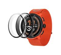 MEMELOKA Coque pour SUUNTO Run avec Verre Trempé[2 Pièces], Ultra Mince Dur PC Étui de Protection Antichoc et Haute Sensibilité Protection Écran, Noir + Blanc