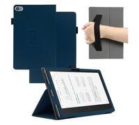 MEMELOKA Coque pour TCL Note A1 NXTPAPER 11.5 Pouces | Léger et Mince, Cuir PU Étui, Housse de Protection, Dragonne, Fonction Support, Bleu Coque