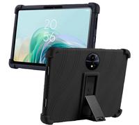 MEMELOKA Coque pour TCL Tab 11 Gen 2/Tab 11 Gen2 11 Pouces, Étui de Protection Antichoc en Silicone Souple avec Réglable Support[Anti-Rayures][Antidérapante], Noir