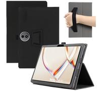 MEMELOKA Coque pour TCL Tab A1 NxtPaper 11 Pouces | Léger et Mince, Cuir PU Étui, Housse de Protection, Dragonne, Fonction Support, Noir Coque