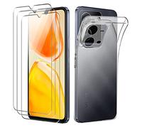 MEMELOKA Coque pour Vivo X80 Lite + 3 Pièces Verre Trempé, Ultra Mince Housse de Protection TPU Souple [Anti-Rayures][Anti-Jaunissement] Etui pour Vivo X80 Lite - Transparente