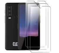 MEMELOKA Verre Trempé pour CAT S75, 3 Pièces 9H Dureté [Anti-Rayures][Sans Bulles][Haute définition][Facile à installer] Protection écran pour CAT S75
