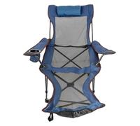 MEMEM Chaise de Camping Pliante d'extérieur avec Dossier et Repose-Pieds, Chaise de Sieste Portable for Camping et pêche(Blue)