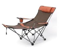 MEMEM Chaise de Camping Pliante d'extérieur avec Repose-Pieds, Chaise de Sieste Portable for Camping, pêche, Plage