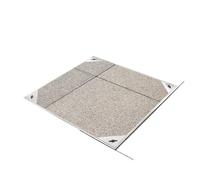 MEMEM Couvercle de Regard encastré, Couvercle de Regard galvanisé et Cadre en Acier Inoxydable, Couvercle de Regard de Jardin en pavés Invisibles(90x90x5cm)