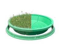 MEMEM Couvercle et Cadre de Regard Invisibles, couvercles de Fosse septique Ronds encastrés for Jardin et Cour(Diameter 60cm)