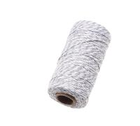 MEMEM Ficelle de Coton, 2 mm, 100 m, Jute Multicolore for la décoration et l'artisanat(Gray)