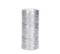 MEMEM Ficelle de Coton, boulangers en Jute 1,5 mm 100 m Multicolore Bricolage Artisanat Emballage décor d'emballage(Silver)