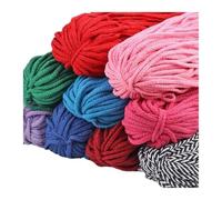 MEMEM Ficelle de Coton, Corde de 5mm 99%, Corde de décoration Artisanale for la Maison, 25 Yards Multicolore(20 Lake Blue)