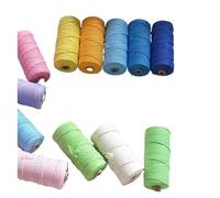 MEMEM Ficelle de Coton, macramé 3mm Multicolore 100m, décoration de Mariage à Domicile à Faire soi-même(08 Rose Red)