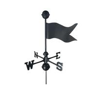 MEMEM Girouette de Jardin renforcée en Forme de flèche, en Fer, for décoration de Toit, de Jardin, de terrasse ou de Cour(Black Flag)