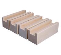 MEMEM Lot de 4 rehausseurs de Meubles en Bois Robustes, Pieds de Meuble rainurés, for canapé, Table de Chevet, lit, Tabouret(A 4.5cmIncrease Height 10cm)