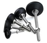 MEMEM Pieds de Meuble pivotants, 4 pièces, réglables, diamètre 40 mm, Filetage SS304, Pieds de nivellement en Acier Inoxydable, Base pivotante, Pieds articulés M5 M6(D40xm6x50mm)
