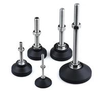 MEMEM Pieds de Meuble pivotants, Lot de 4, Pieds de Tour réglables, diamètre 50 mm, Filetage, Pieds de nivellement réglables, Base pivotante, Pieds articulés M8/M10/M12(D50xm12x80mm)