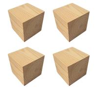 MEMEM Rehausseurs de Meubles, 4 pièces, rehausseurs de lit en Bois Massif, supportant jusqu'à 500 kg, Pieds de Support de canapé, élévateurs de Table carrés, Dispositif augmenté(6 x 6 x 3cm)