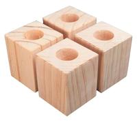 MEMEM Rehausseurs de Meubles, 4 pièces, rehausseurs de Table, rehausseurs de lit Robustes, supportant jusqu'à 500 kg, Pieds de Meubles en Bois, Dispositif augmenté(Ø 5cmIncrease Height 10cm)