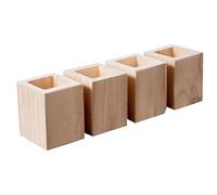 MEMEM Rehausseurs de Meubles, rehausseurs de lit en Bois, 4 pièces, carrés, Robustes, Pieds de Meubles en Bois Massif, ajoute 5 à 20 cm de Hauteur(A 4.2cmIncrease Height 20cm)