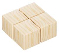 MEMEM Rehausseurs de Meubles Robustes en Bois Massif, 4 pièces, rehausseurs de canapé, rehausseurs de Table, Pieds ajoutant 1 à 5 cm de Hauteur, avec Coussin de Protection(15 x 15 x 1cm)