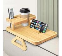 MEMEM Table de Plateau de Bras de canapé Pliable, accoudoir à Clipser, Fauteuil résistant à l'eau et aux Rayures, avec Porte-gobelet, Gain de Place, for Boissons et collations