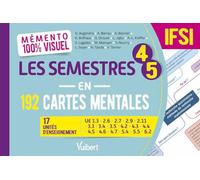 Mémento 100% visuel Les semestres 4-5 en 192 cartes mentales IFSI: 16 unités d'enseignement : UE 1.3, 2.6, 2.7, 2.9, 2.11, 3.3, 3.4, 3.5, 4.3, 4.4,4.5, 4.6, 4.7, 5.4, 5.5, 6.2