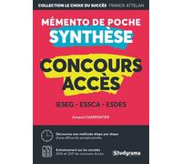 Mémento de poche synthèse concours accès Ieseg - essca - esdes - Arnaud Charpentier - Studyrama Eds - broché - Scolaire / Universitaire