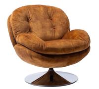 MEMENTO - Fauteuil rotatif en velours doré Doré