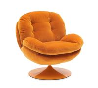 MEMENTO - Fauteuil rotatif en velours orange Orange