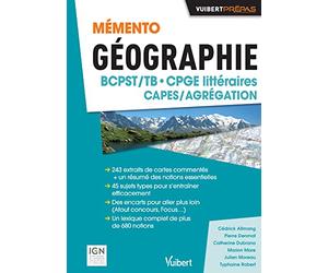 Mémento Géographie BCPST- CPGE littéraires - CAPES/AGREG: Sujets types - Commentaires de cartes topographiques - Études de documents