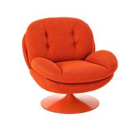 MEMENTO HIVE - Fauteuil design rotatif en tissu orange Orange