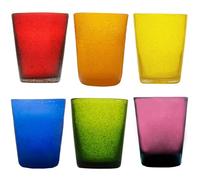 Memento Lot de 6 verres à eau en pâte de verre 300cc (Peace)