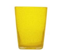 Memento Lot de 6 Verres en Verre poudré sans Pied Jaune Transparent