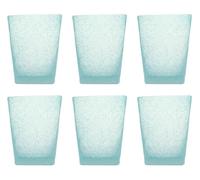 Memento Lot de 6 verres en verre poulieux sans pied Light Bleu