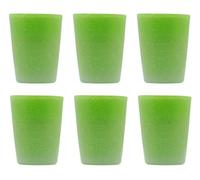 Memento Lot de 6 verres en verre poulieux sans pied pour Apple Green