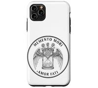 Memento Mori Amor Fati Sablier ailé Squelettes Coque pour iPhone 11 Pro Max