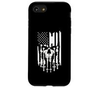 Memento Mori Chapelet catholique drapeau américain crâne Coque pour iPhone SE (2020) / 7 / 8