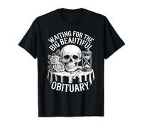 Memento Mori Crâne Sablier Humour Noir Gothique T-Shirt