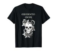Memento Mori Crâne Serpent Rose Art Gothique Art Latin T-Shirt