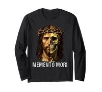 Memento Mori Crucifix Catholique Traditionnel Latin Mass Skull Manche Longue