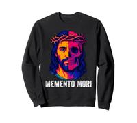 Memento Mori Crucifix Catholique Traditionnel Latin Mass Skull Sweatshirt