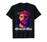 Memento Mori Crucifix Catholique Traditionnel Latin Mass Skull T-Shirt