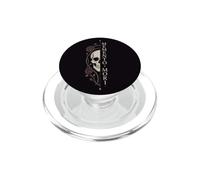 Memento Mori Demi-Visage Gothique Rose foncé PopSockets PopGrip pour MagSafe